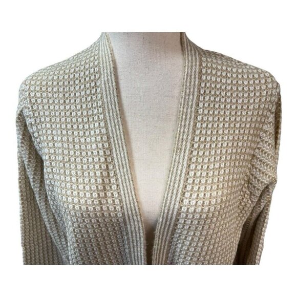 Fortune+Ivy Womens Knit Cardigan~Size Large~Tan White Pocket Sweater~L10 20 - Picture 3 of 10